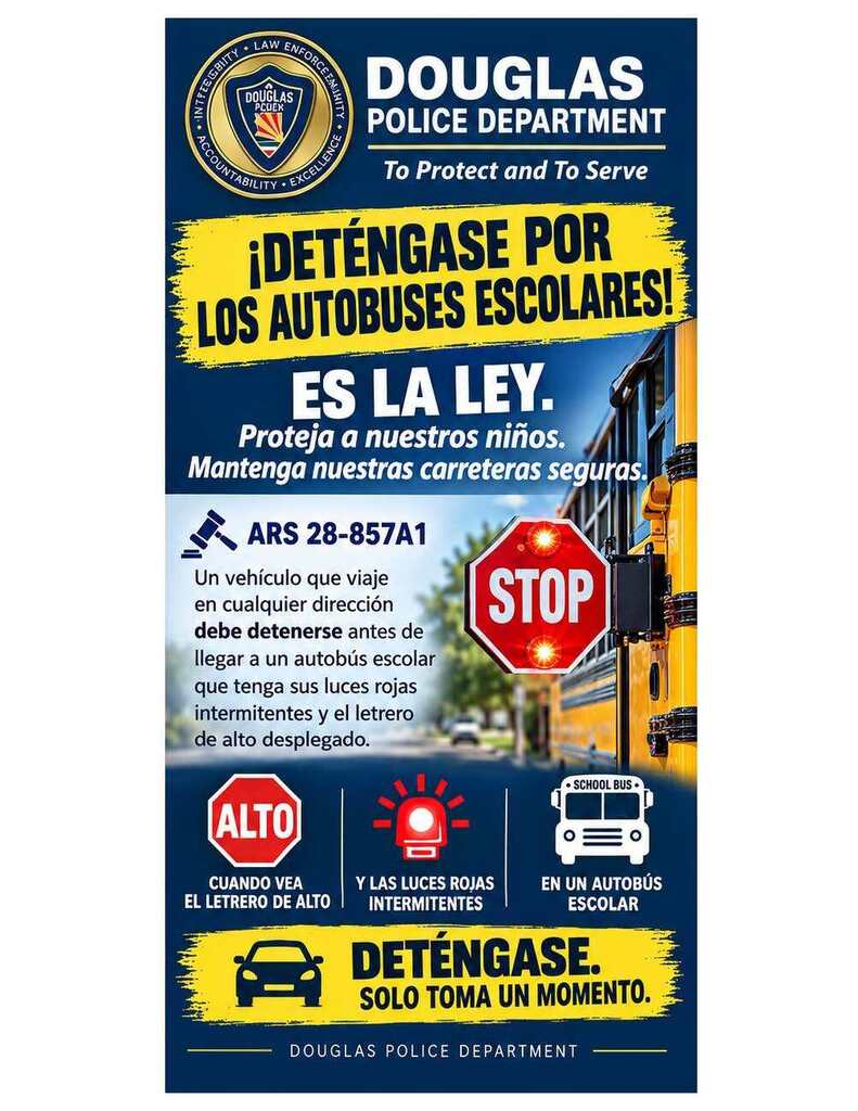 Douglas PD-Stop for buses flyer-Spanish