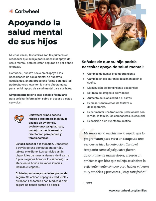 Cartwheel Flyer-Spanish Pg 1