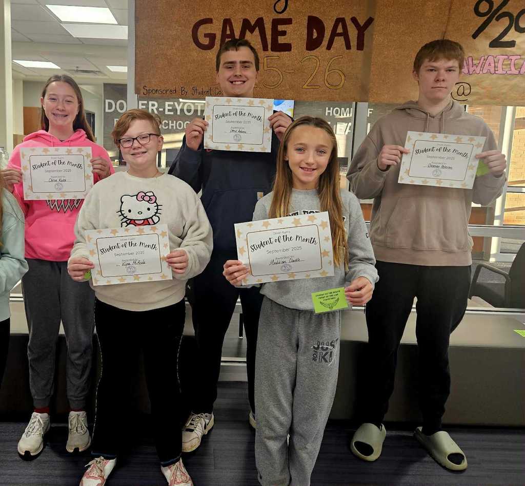 September Students of the Month