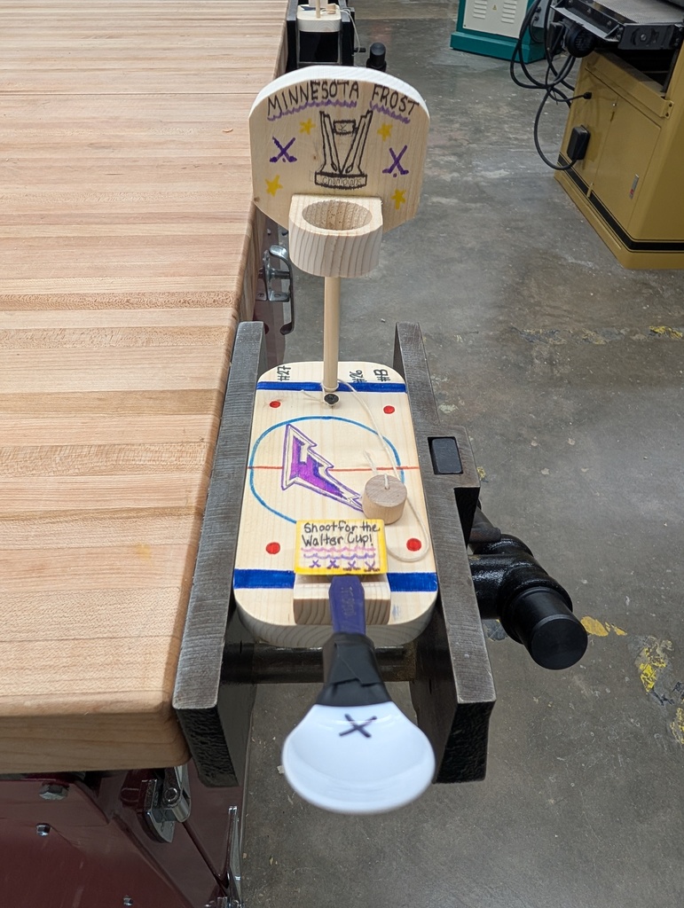 Wooden basket made by a student!