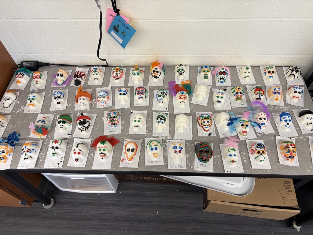 Sugar candy Skulls made by students 