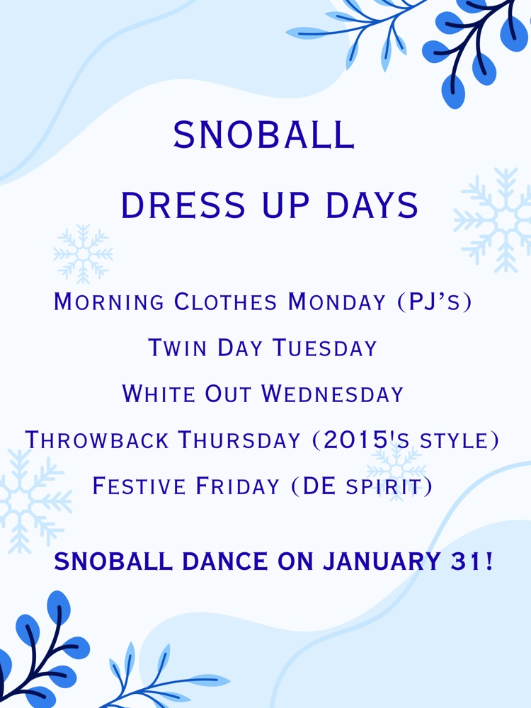 Snoball dress up days