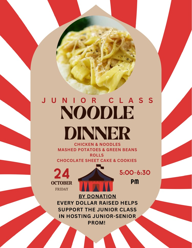 Carnival Chicken Noodle Dinner Flyer