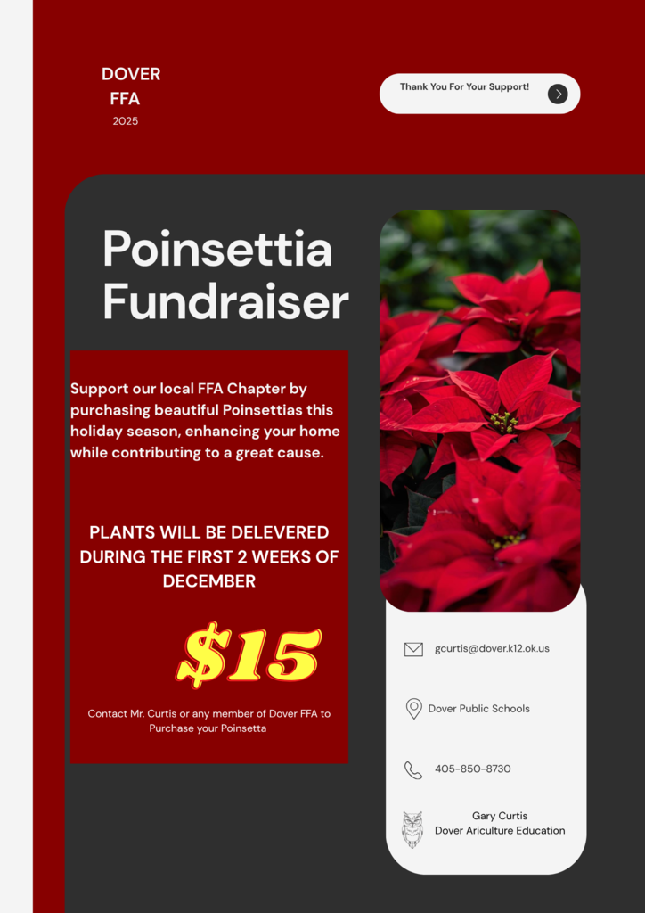We will  be set up tonight at the Christmas Play if you are wanting a Poinsettia. 