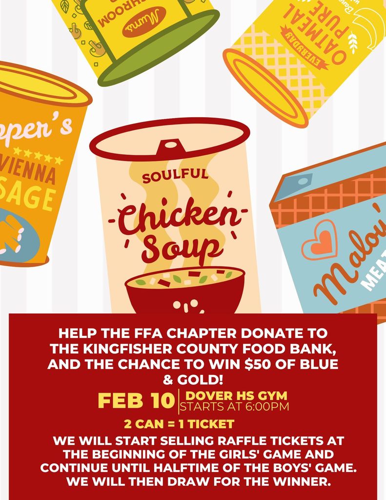 DOVER FFA WEEK ACTIVITIES AND FOOD DRIVE 