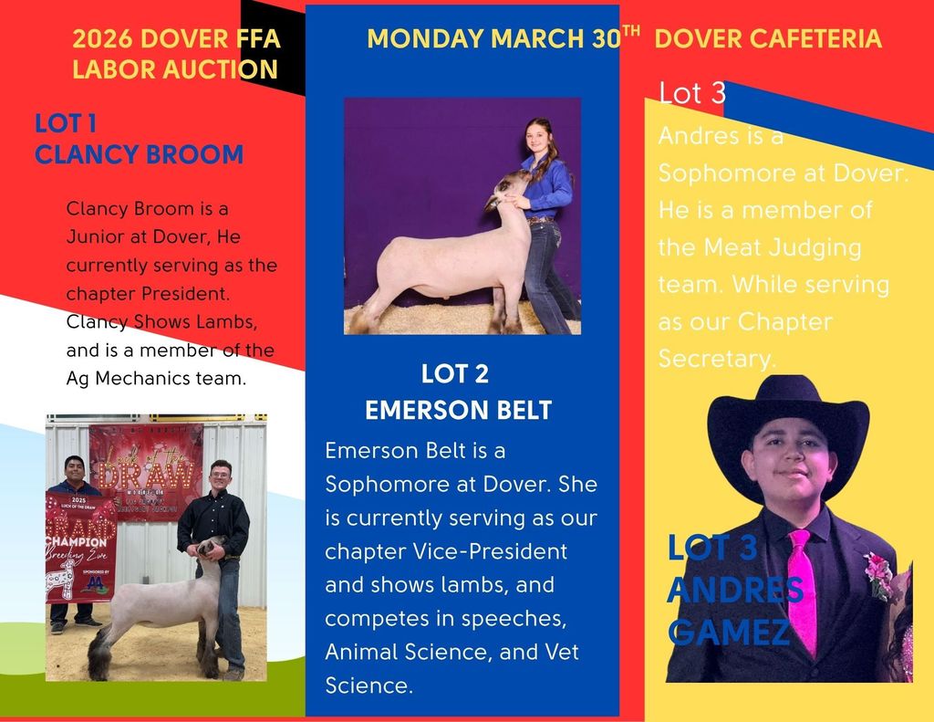 2026 Dover FFA Labor Auction 
