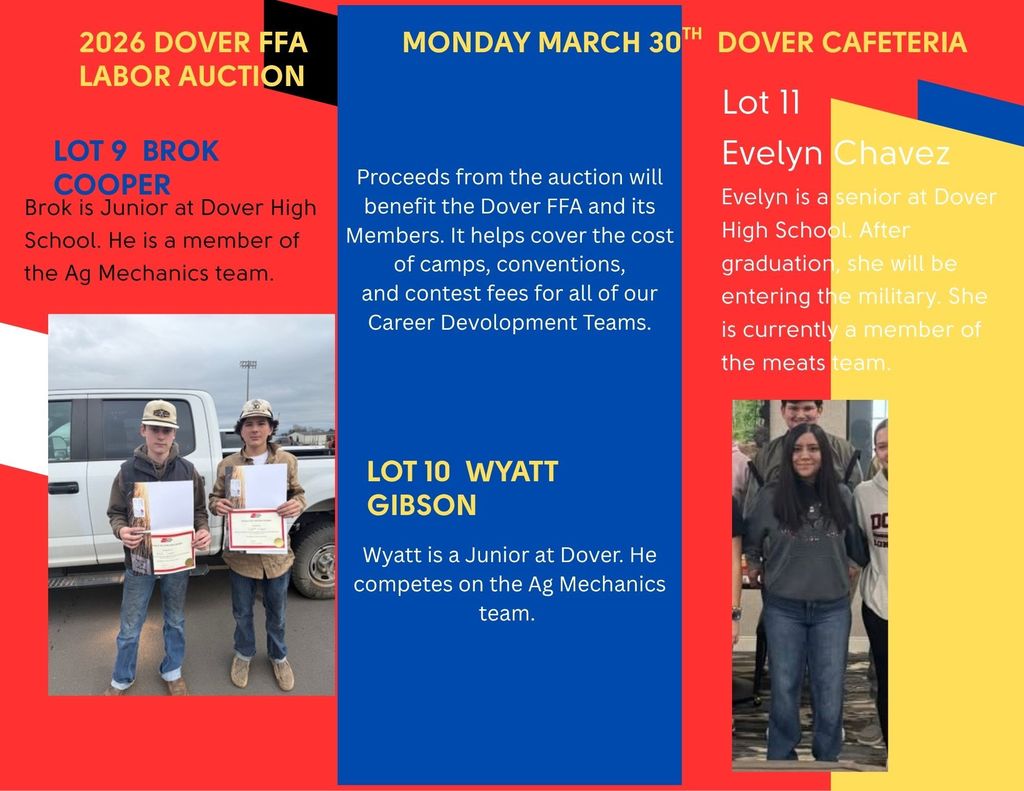 2026 Dover FFA Labor Auction