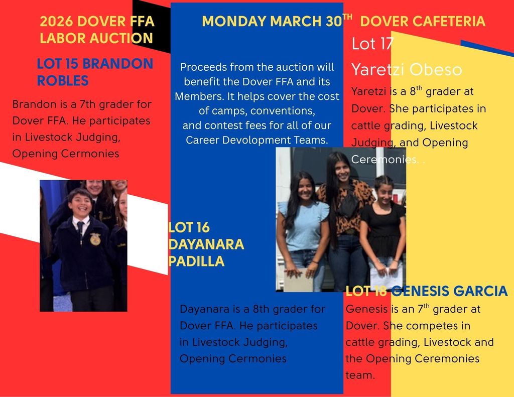 2026 Dover FFA Labor Auction