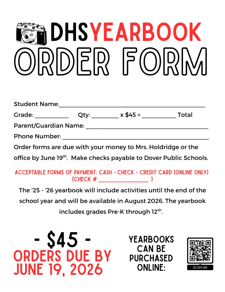yearbook order form
