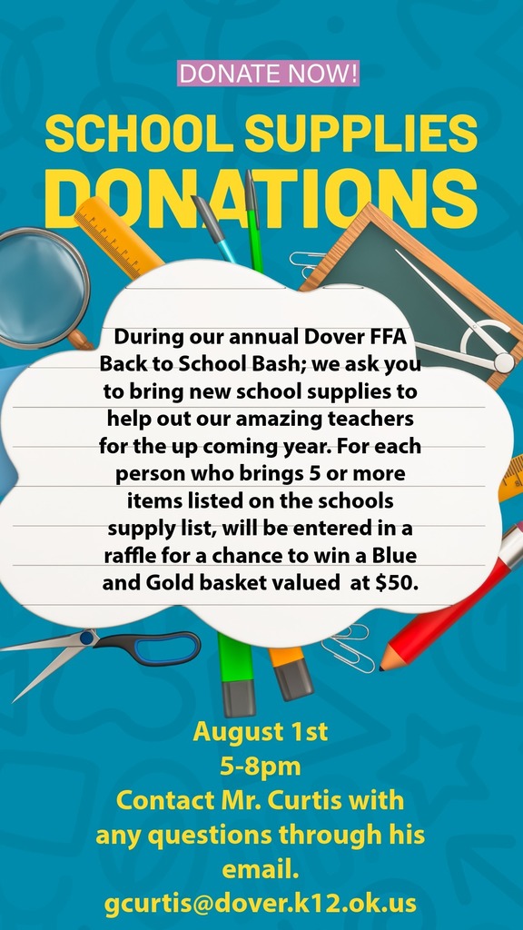 Dover FFA School Supply Drive 