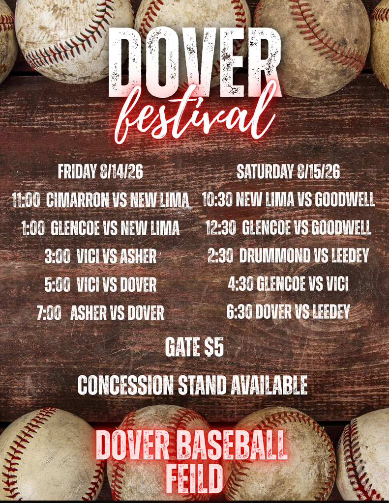 Dover festival schedule for August 14th and 15th