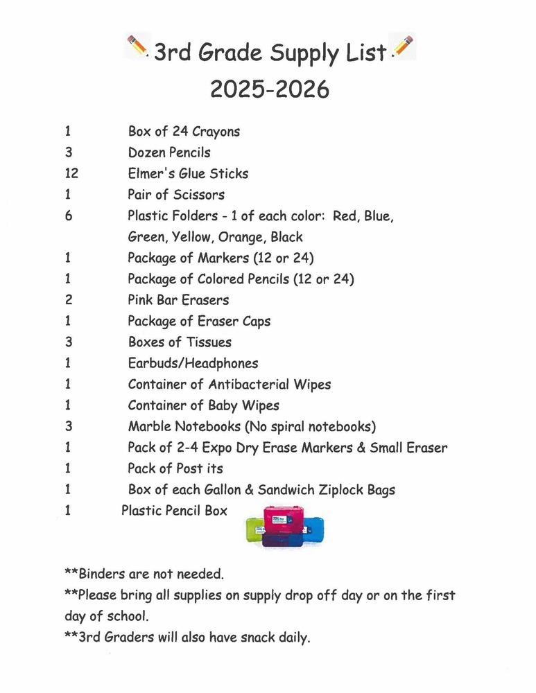 supply list