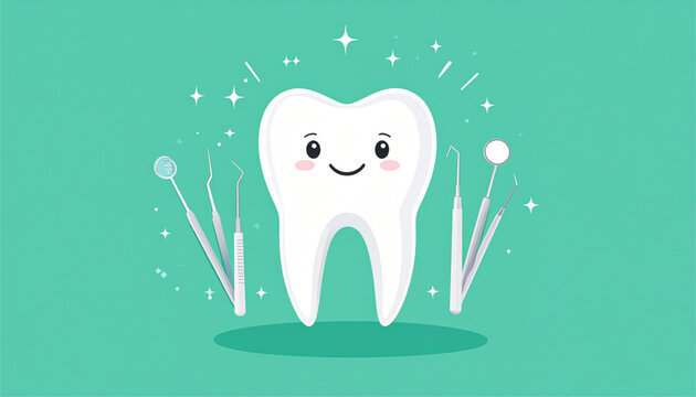 clipart of tooth and dentist tools
