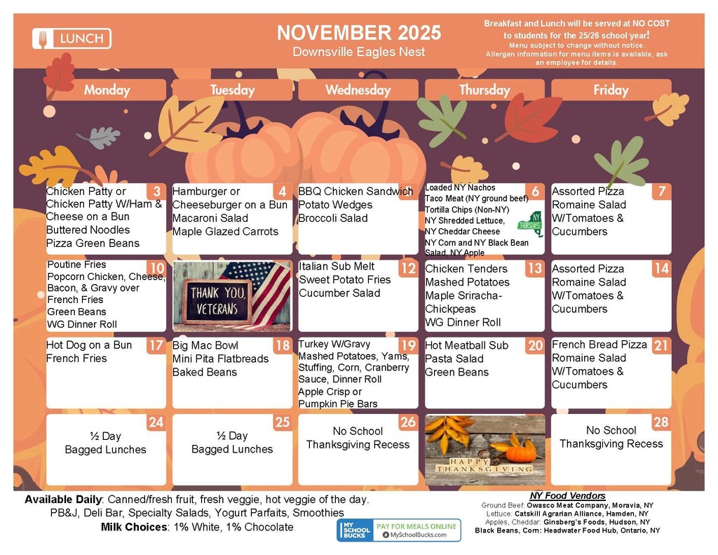 fall decor background on menu