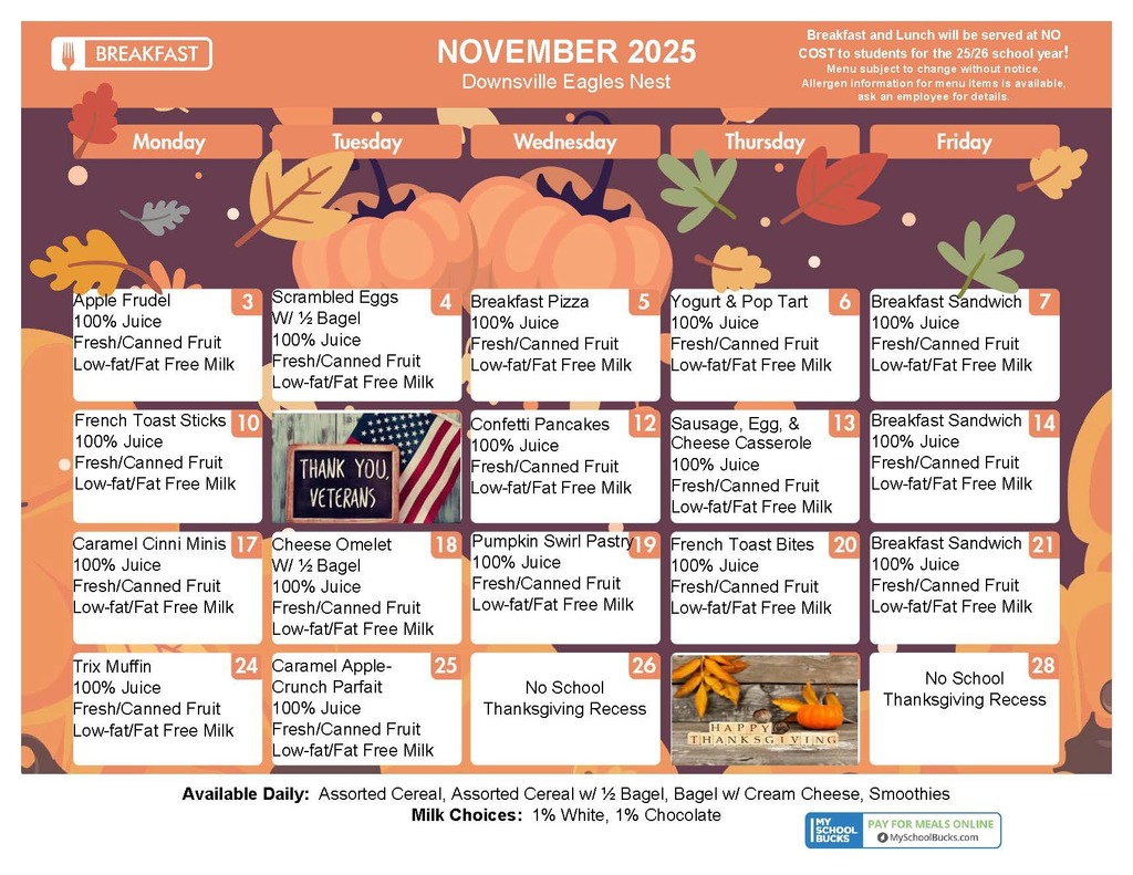 fall decor background on menu