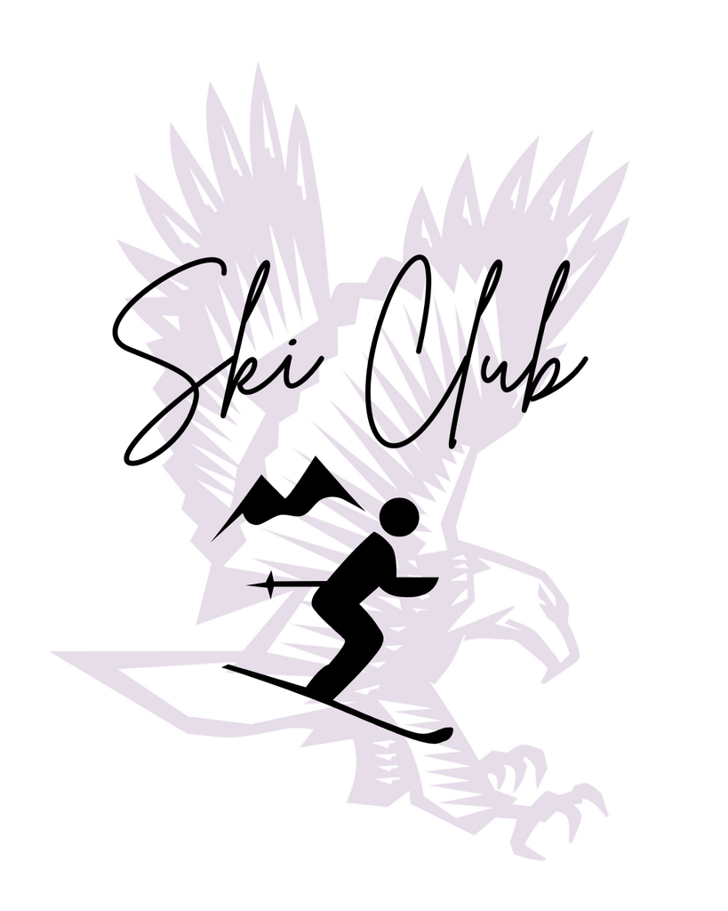 eagle background with clip art of a skier and mountain