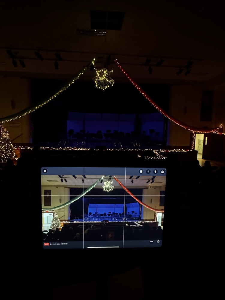 concert setup with live stream camera