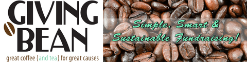 coffee beans in a banner