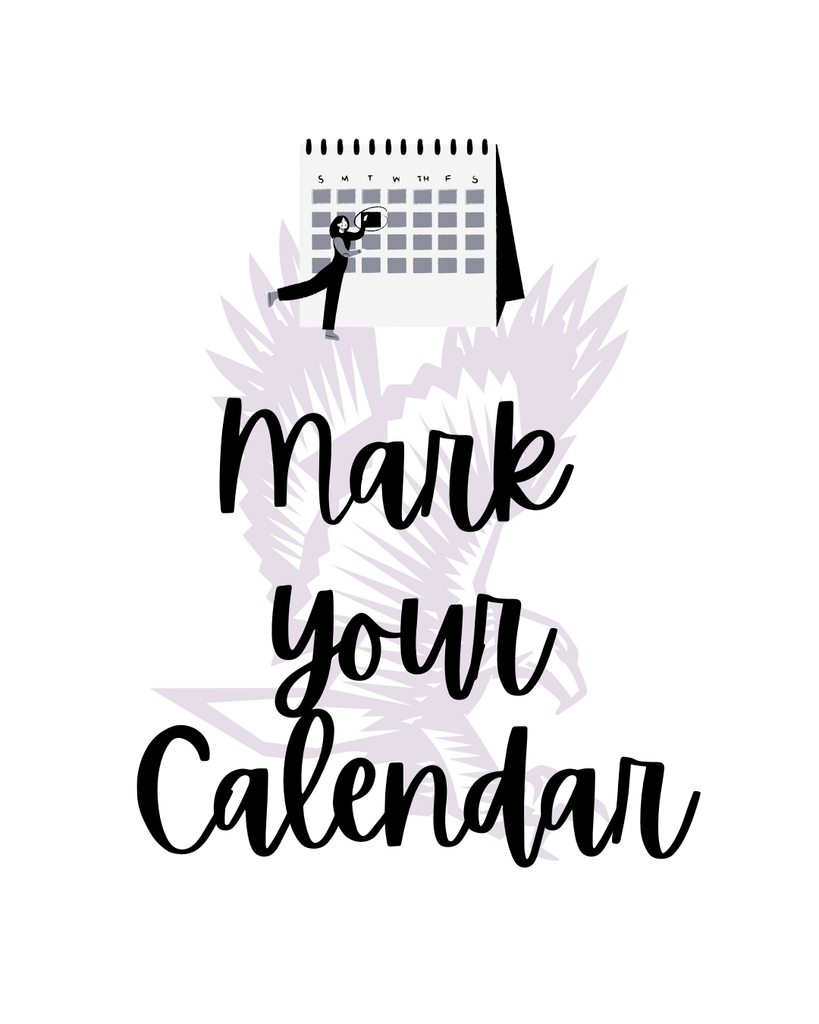 calendar clipart with person marking a day