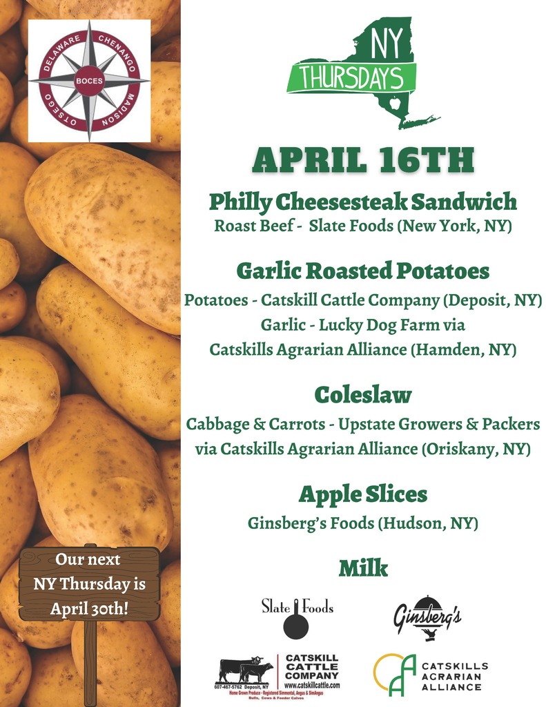 border of potato on menu