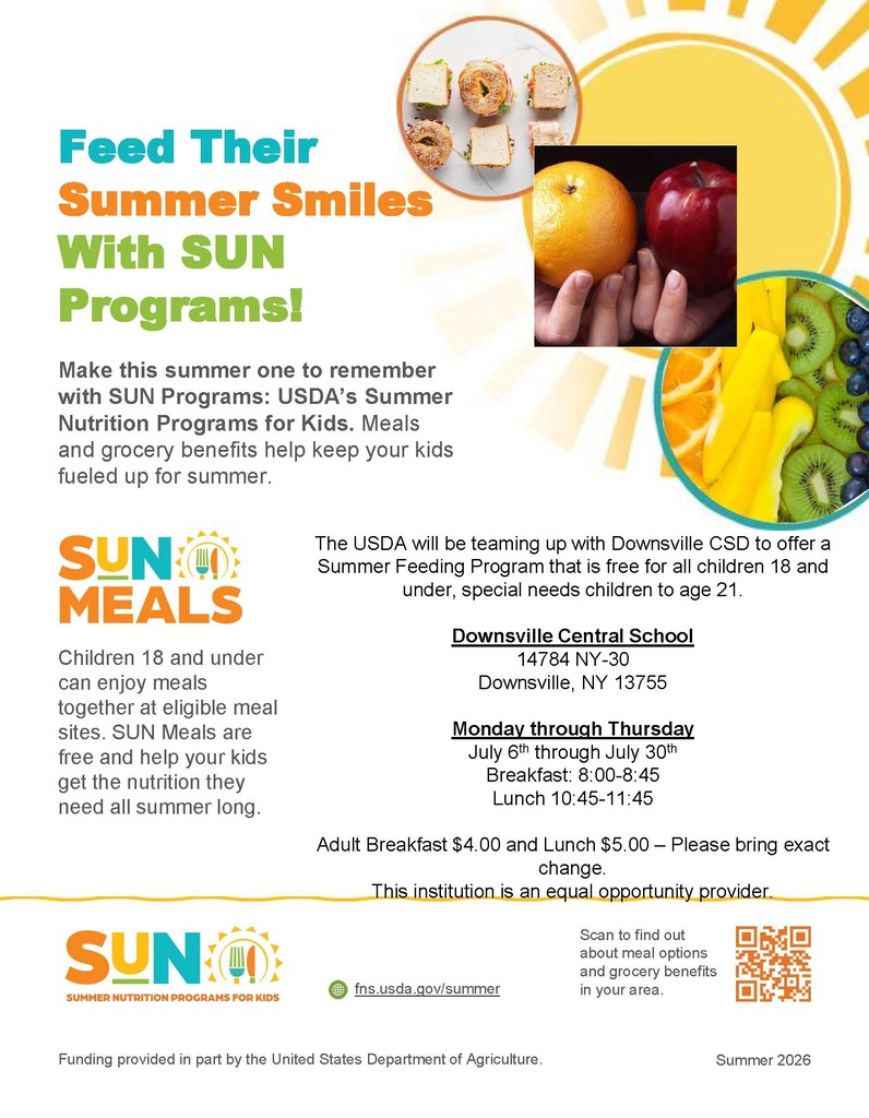summer program food flyer