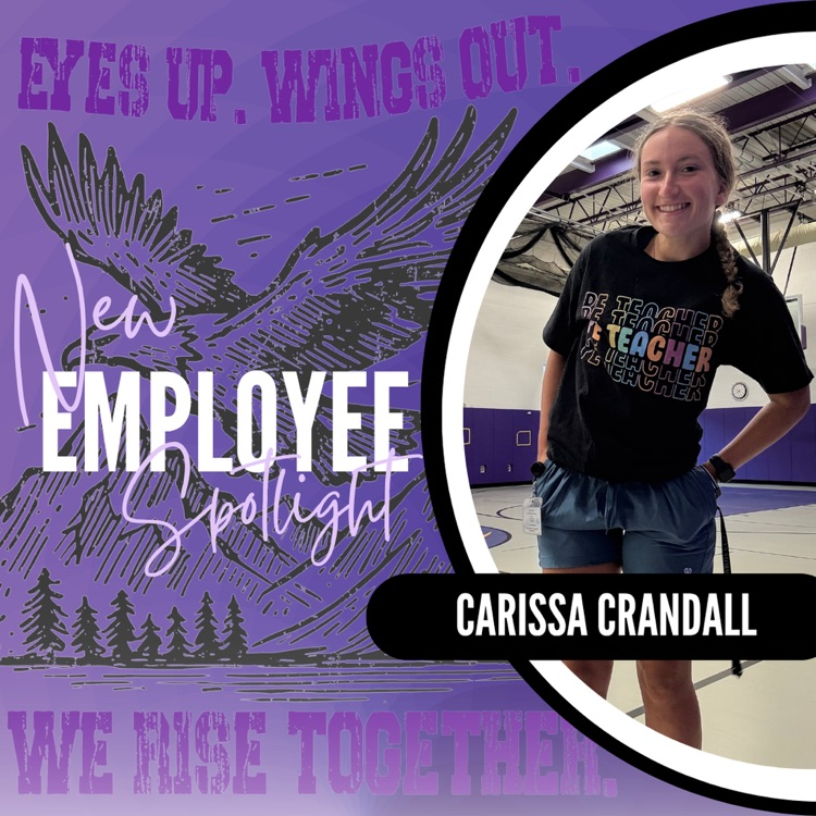 new employee spotlight with eagle in background and teacher photo