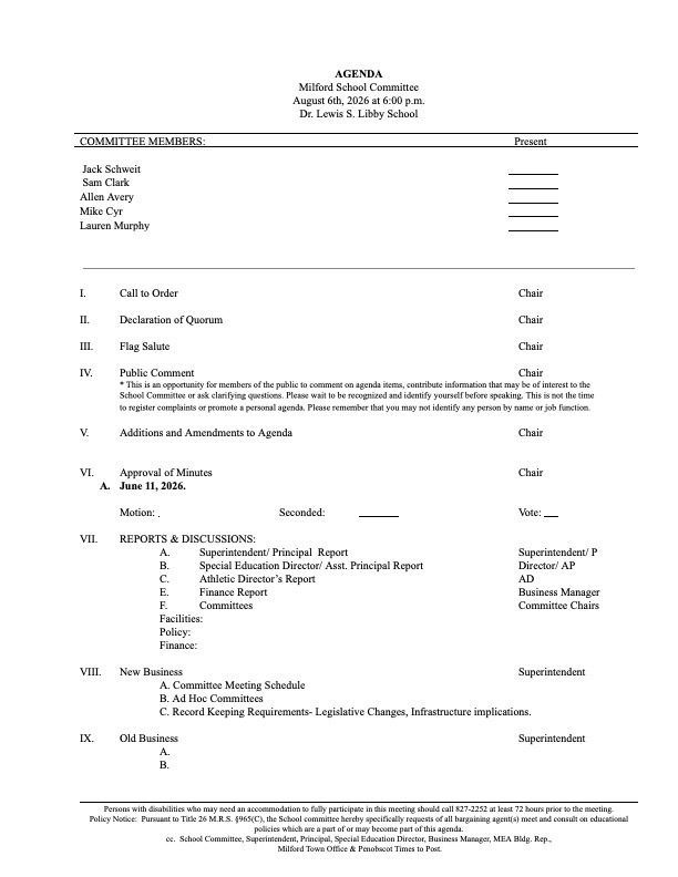 SC Agenda p1 and 2