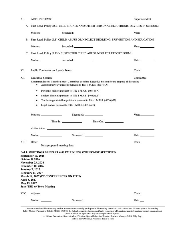 SC agenda p two