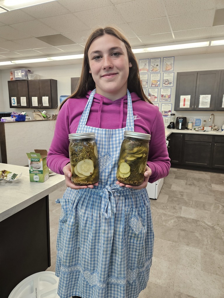 Mackenzie Sherrill and her homemade canned pickles! 