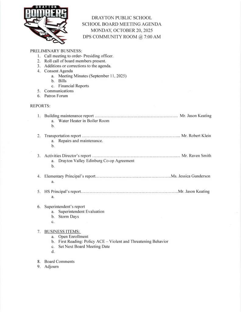 agenda