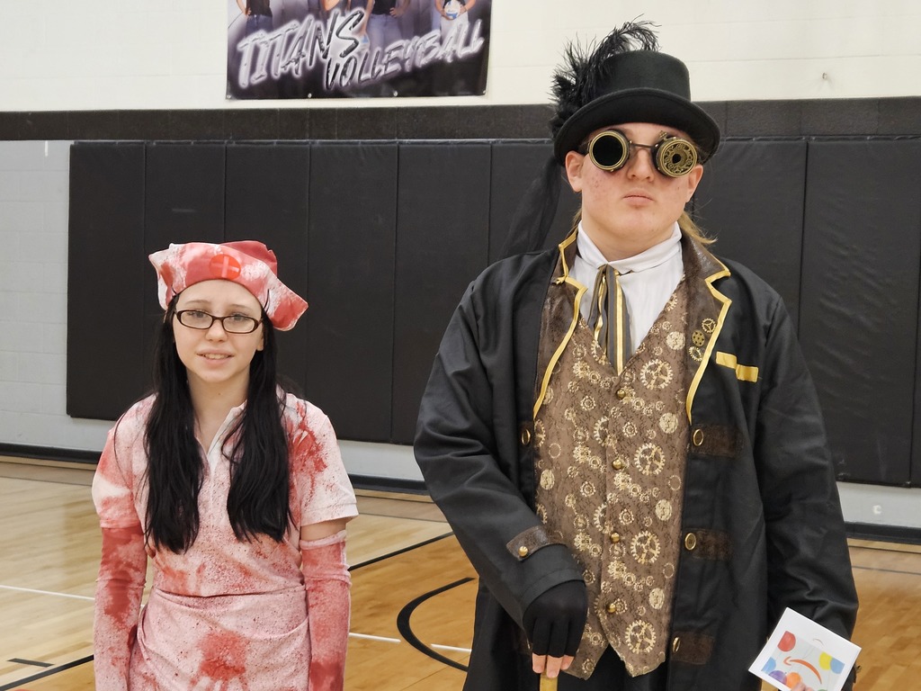 High School winners are Serenity Wylie as a nurse for Silent Hill and Spencer Guilford as a steampunk character. 