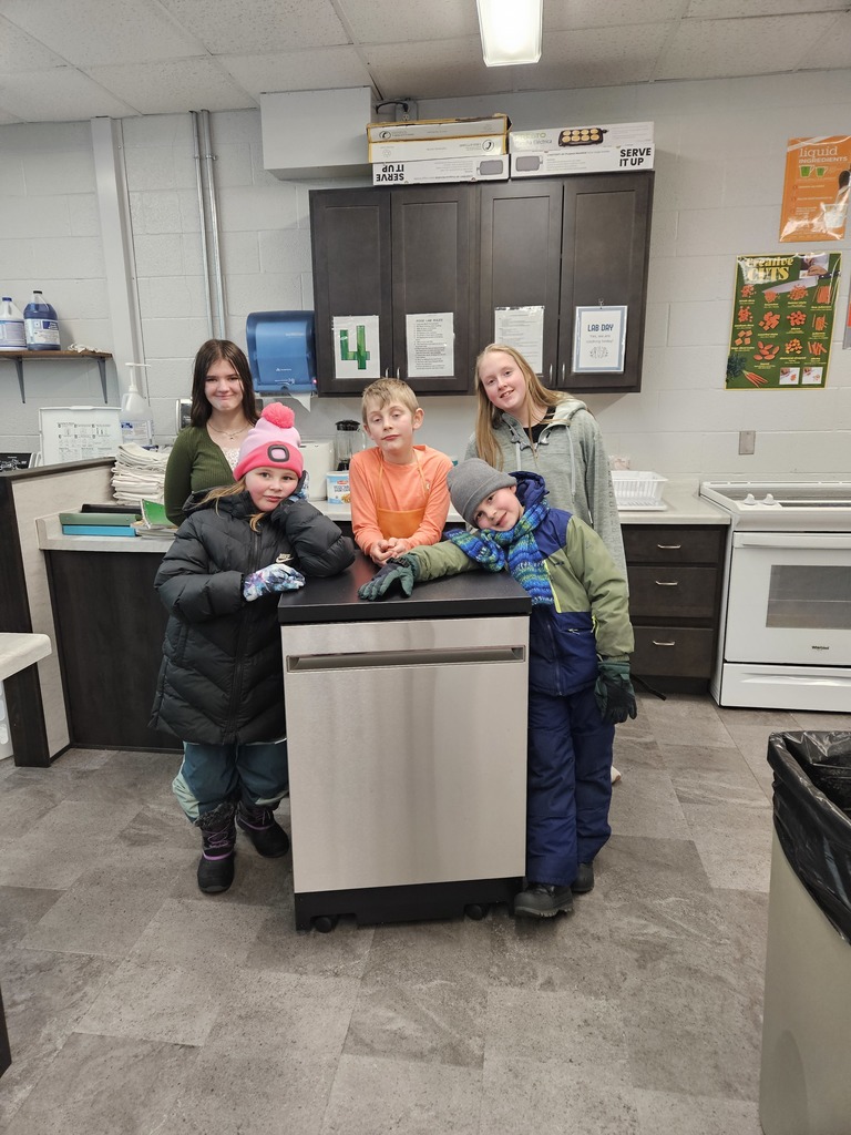 Dishwasher purchased with Community Grant -  Teegan, Misha, Keegan, Natahsa, & Brooklynne