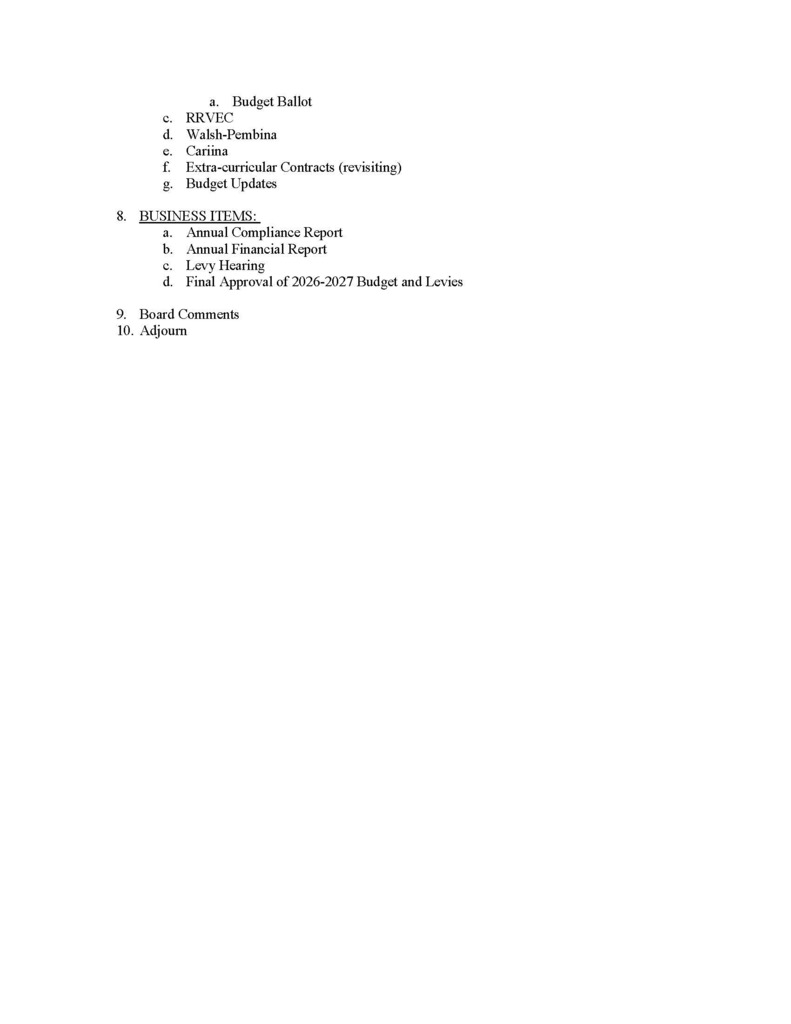agenda