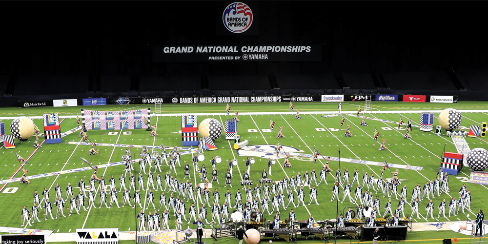 Tiger Band performing at 2025 Bands of America Grand National Championships