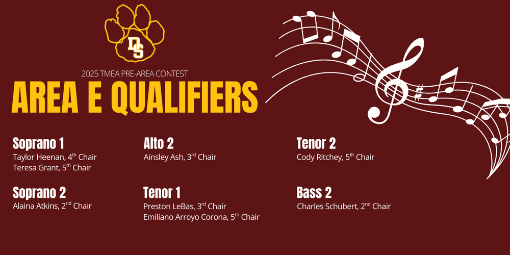 DSHS choir area qualifiers - 2025
