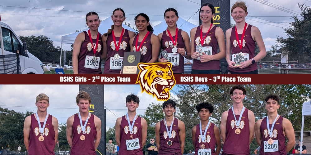 DSHS varsity cross country teams at District 26-6A Meet