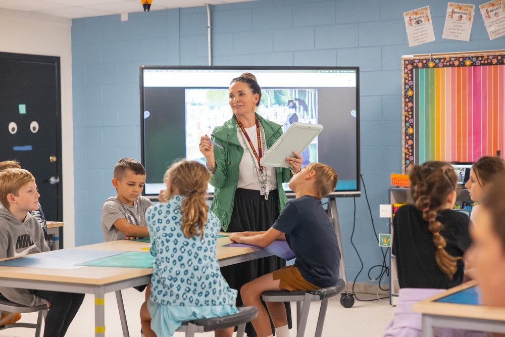 Teacher in classroom