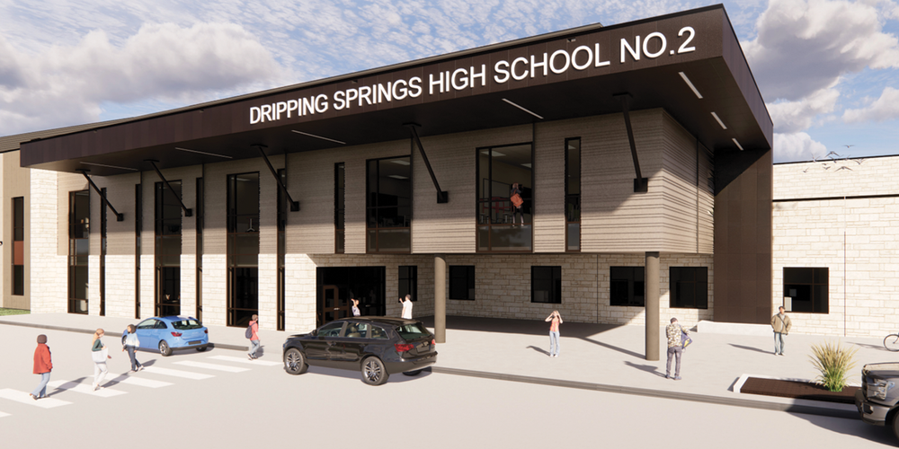 Front entrance rendering for DSISD's High School #2