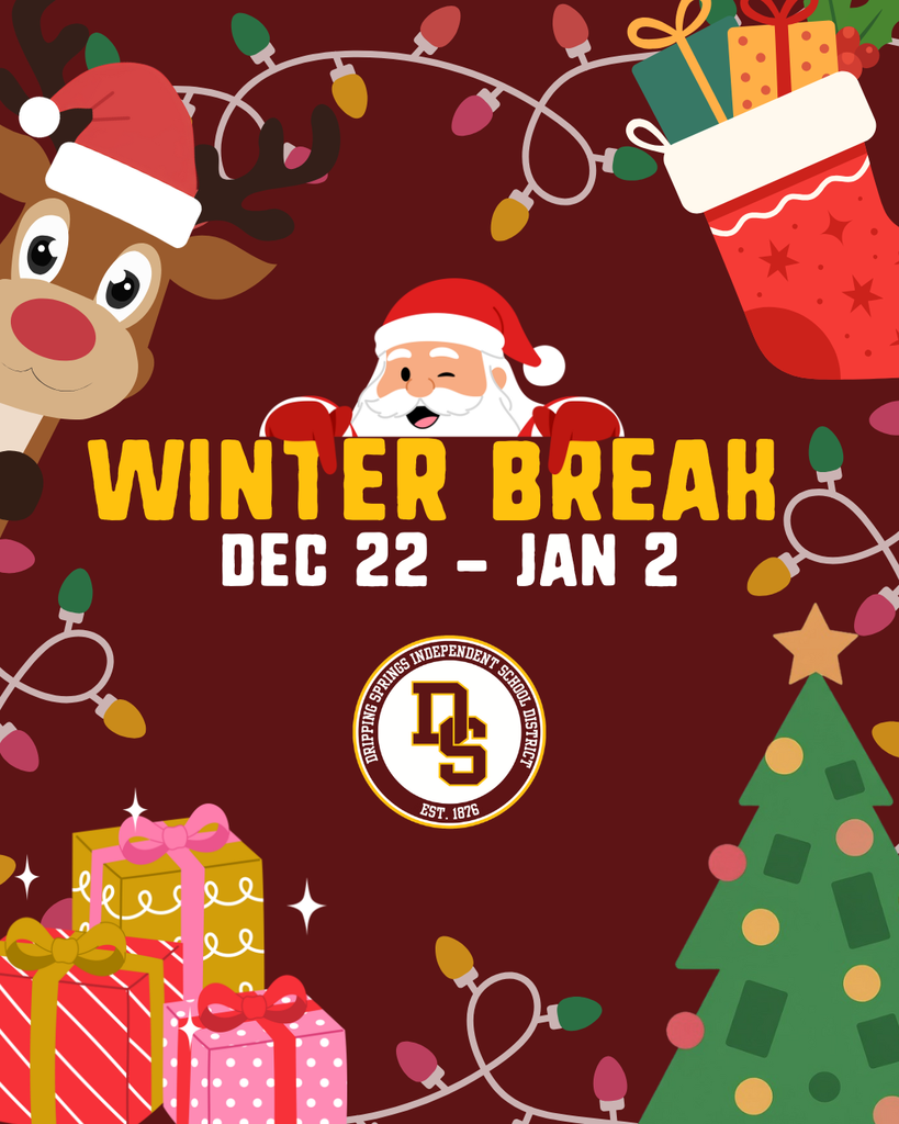 DSISD is closed until Monday, January 5, for winter break.