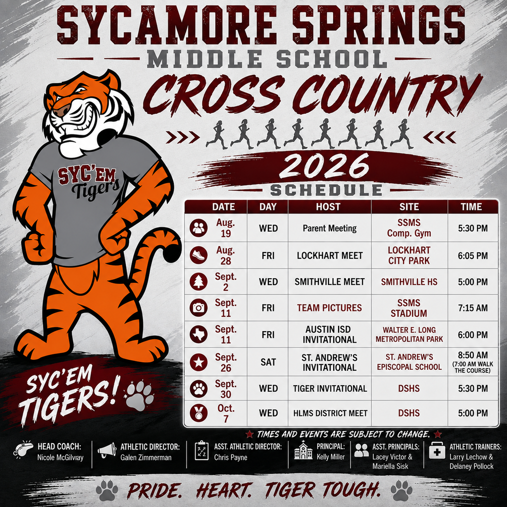 Updated cross-country schedule