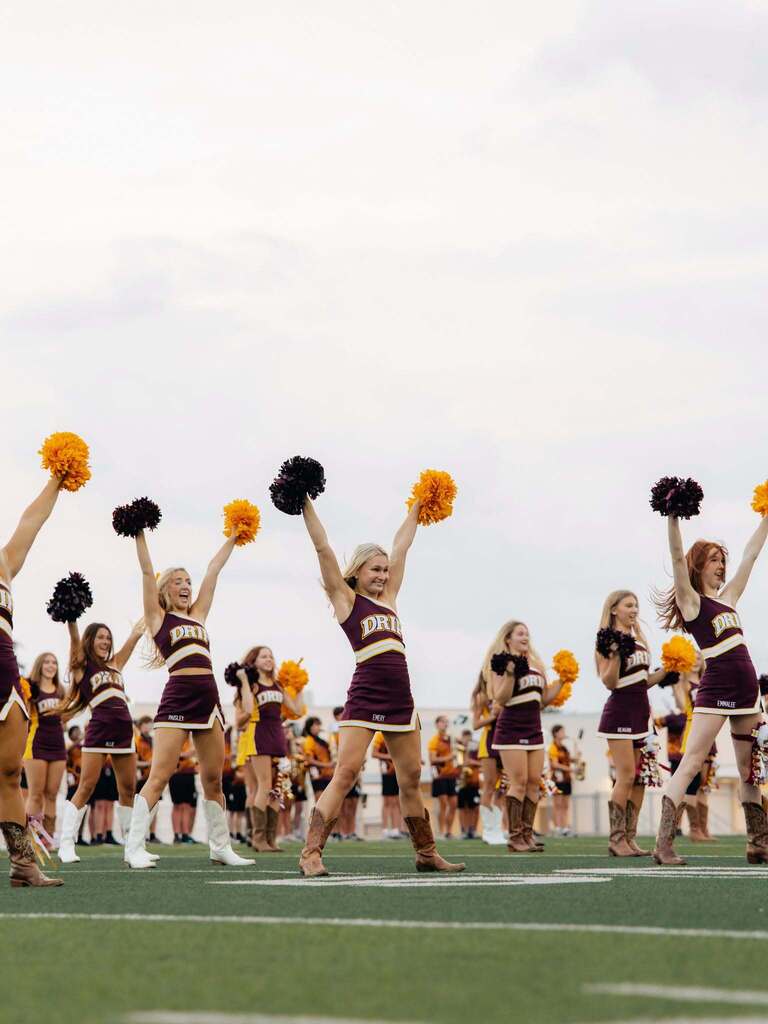 cheerleaders performing