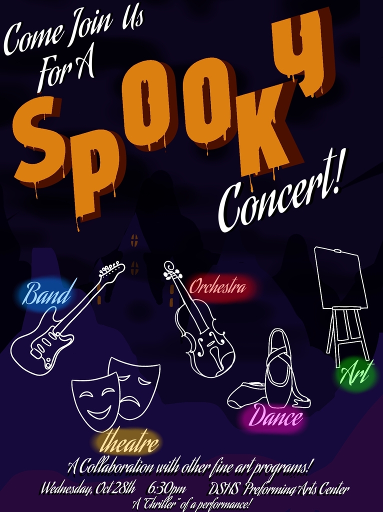 Fall orchestra concert is October 28 at 6:30 p.m. in the DSHS auditorium