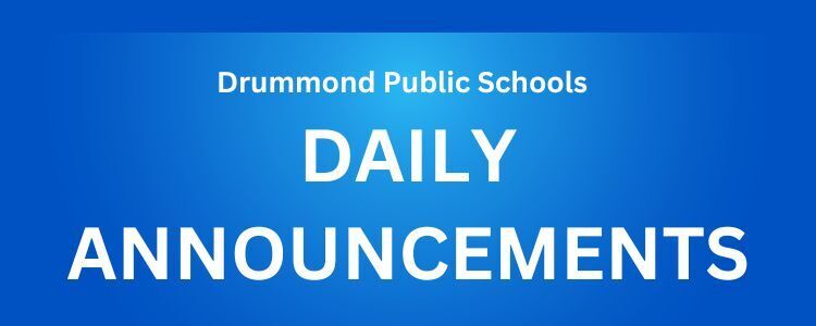 Announcements 8/26/26