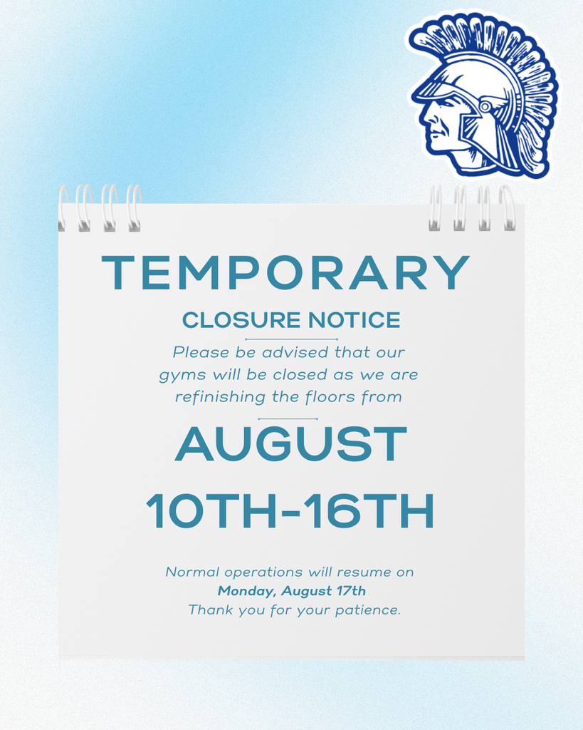 Gym closure notification