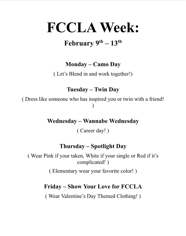 FCCLA Dress-up Days