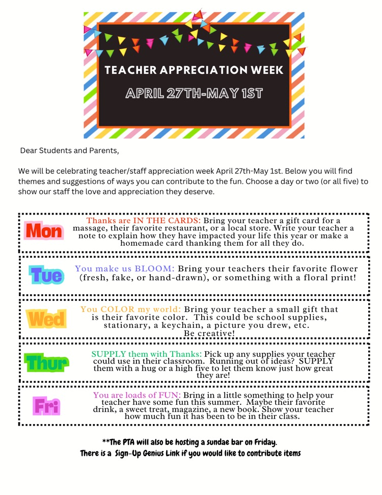 teacher appreciation