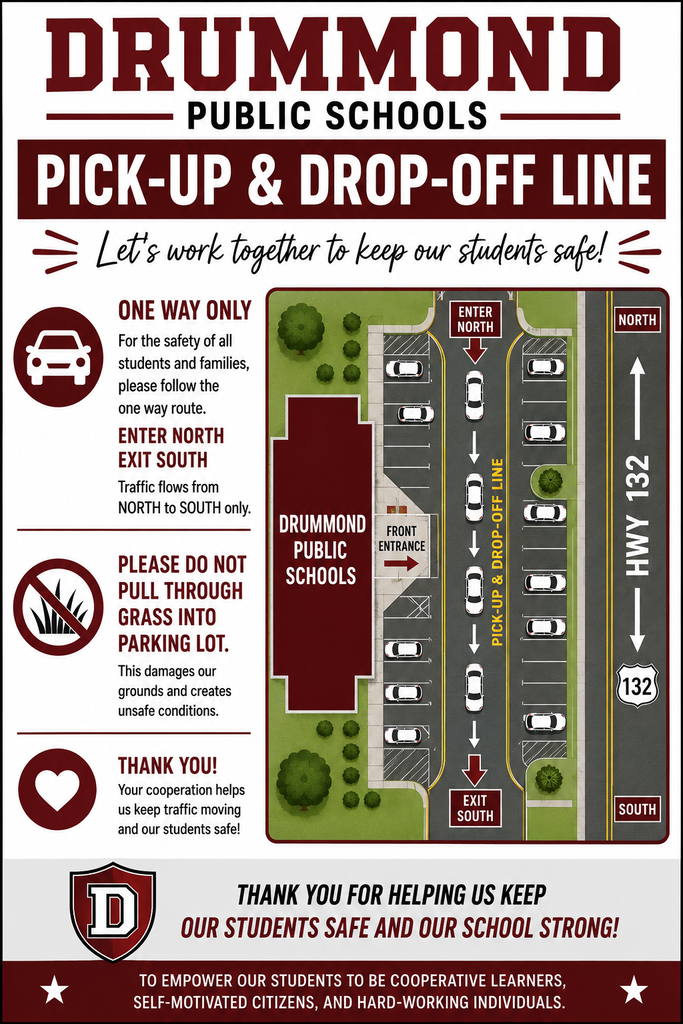 Drop-off and Pick-up line.