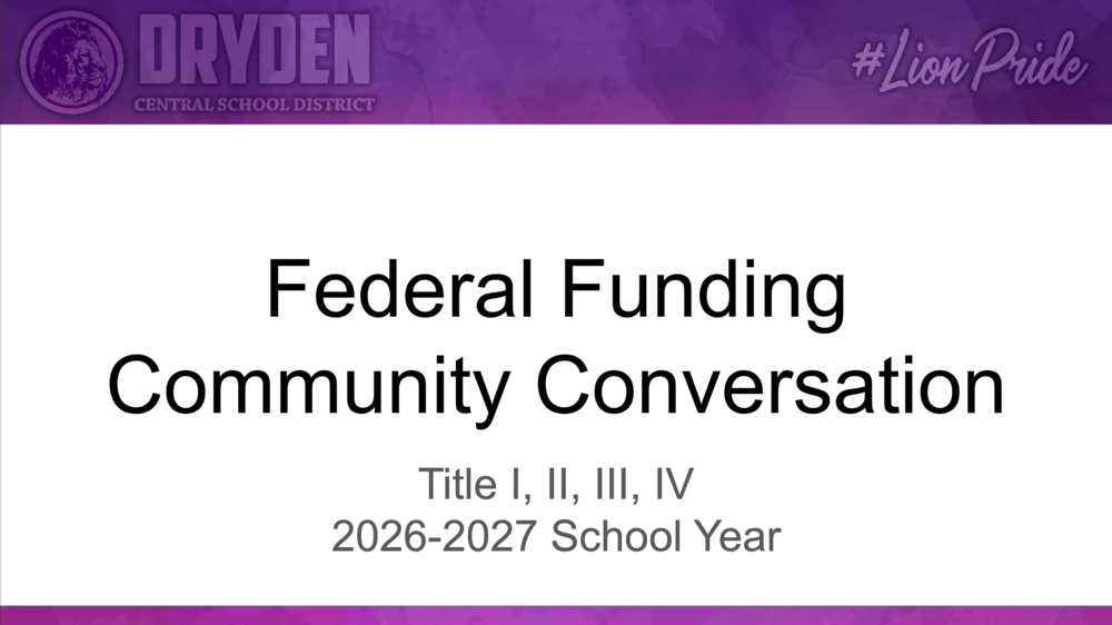 Federal Funding Community Conversation