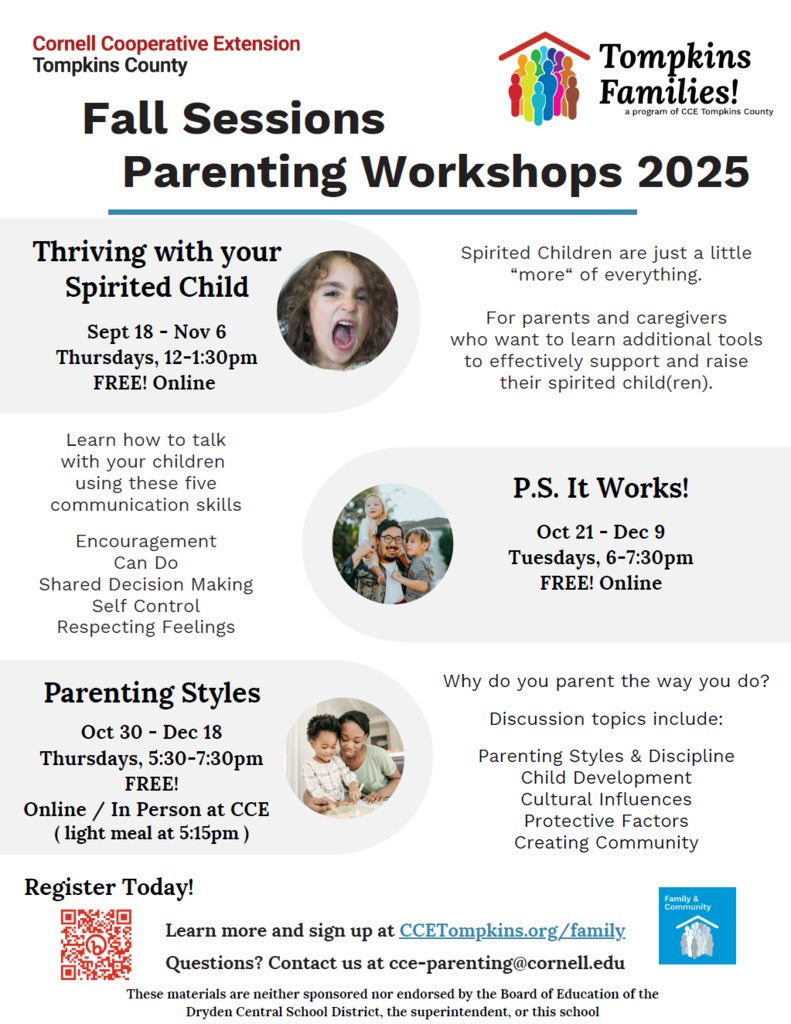 Fall Session Parenting Workshop Flyer