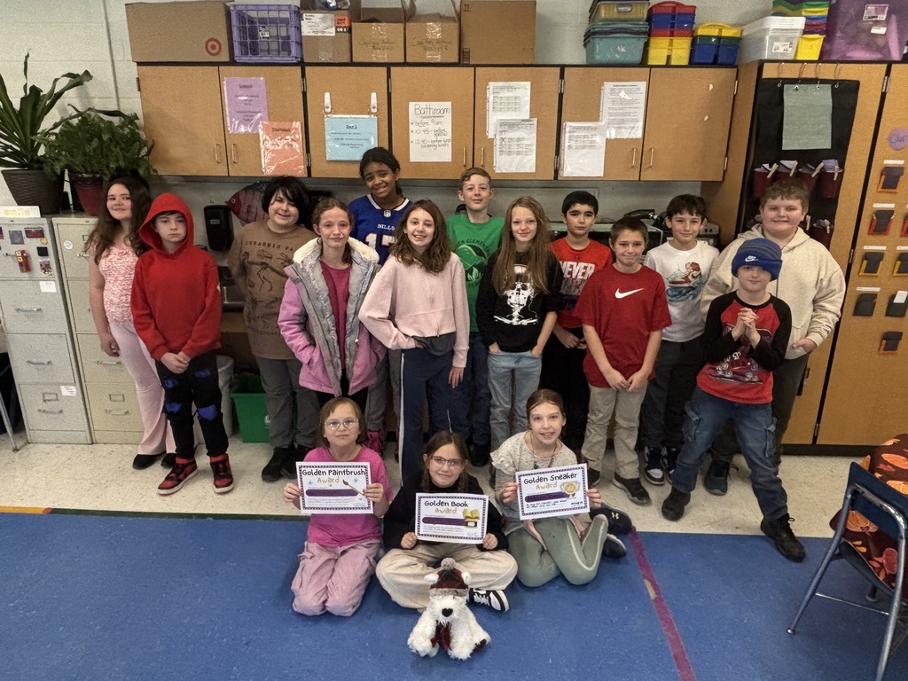 Students in Mrs. Rosen & Mr. Magin’s 5th grade class have received 3 Golden Awards for demonstrating outstanding behavior in PE, Art, & Library.